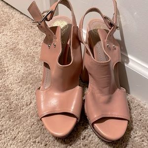 Vince Camuto blush leather heels. Unique Style